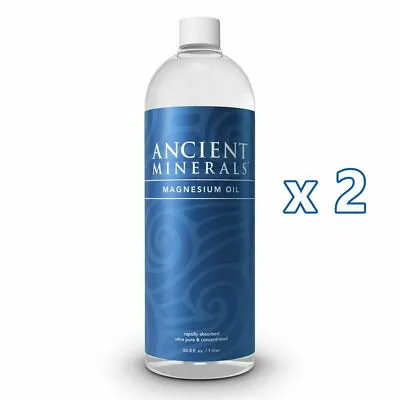 £97.70 • Buy 2 X Ancient Minerals Magnesium Oil 1L 100% Pure Total 2L