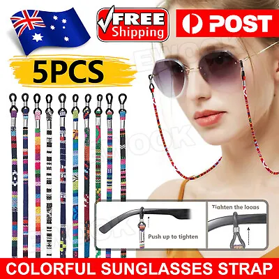 $5.95 • Buy 5 Pcs Colorful Sunglasses Strap Eyeglass Chain Reading Glasses Holder Neck Cord