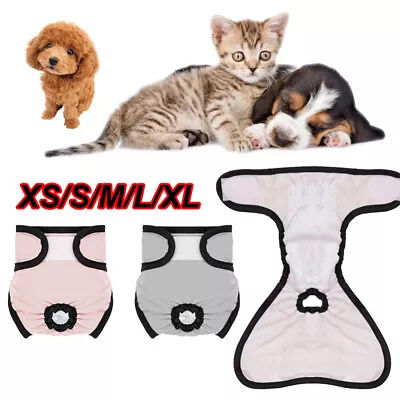 Female Pet Dog Pants Heat In Season Menstrual Sanitary Nappy Diaper Underwear AU • $5.59