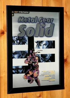 1997 Metal Gear Solid PS1 Vintage Promo Poster / Ad Art Print Framed • $60.16