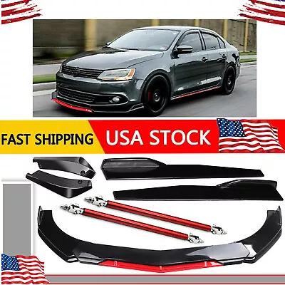 For VW Jetta MK6 MK7 Front Bumper Lip Splitter Spoiler Body Kit Side Skirt • $59.99