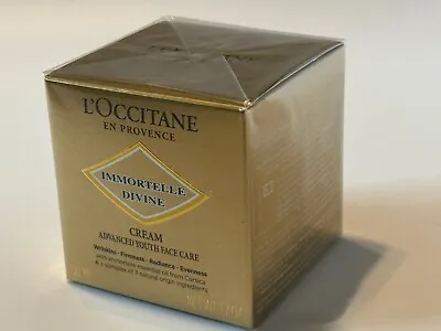 L'Occitane Immortelle Divine Anti-Aging Natural Moisturizer Face Cream - 50 Ml • $170.83