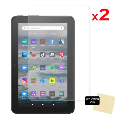 2x CLEAR Screen Protector Covers For Amazon Fire 7  12th Generation 2022 Tablet • £2.69