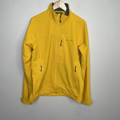 PATAGONIA Guide Softshell Lightweight Full Zip Yellow Wind Jacket Sz M • $39.95