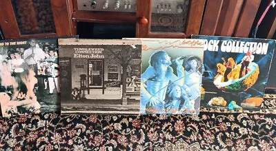 Assorted Vintage Record LP Vinyl Albums Lot Of 4 FreeElton John Rock Utopia  • $15