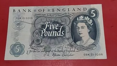 B315  Rare  08M £5  Fforde  Replacement Note aunc   • £151