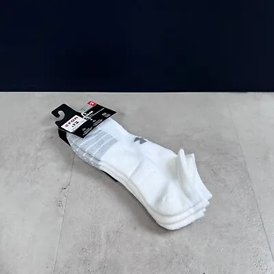 Under Armour HeatGear® No Show Socks 3-Pack White Size UK 13-16 New! • £12