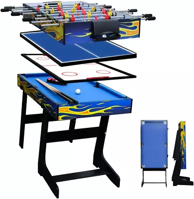 4-In-1 Multi Game Combination Table Set 48  Mini Foosball Ping Pong Pool Tabl • $189.99
