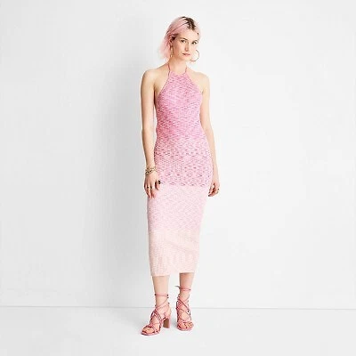 $11.99 • Buy Women's Ombre Halter Tie Neck Knit Sweater Dress - Future Collective With Alani