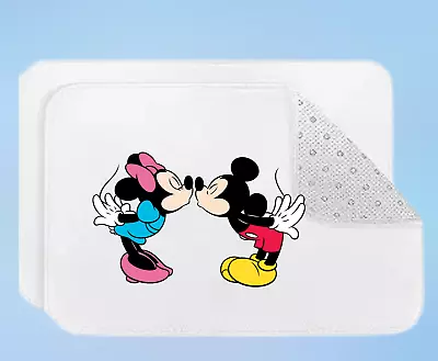 Handmade Mickey And Minnie Mouse Inspired Personalized Floor Mat Bath Kitchen Ma • $19.99