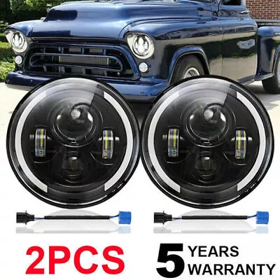 $65.98 • Buy 2X 7  LED Headlights W/DRL For Toyota Landcruiser HZJ75 60 70 73 75 78 79 Series