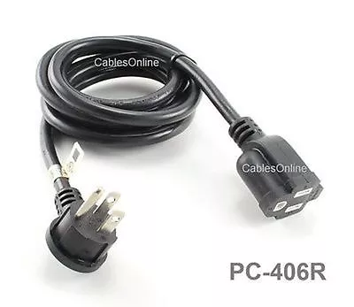 CablesOnline 6-FT Flat Plug AC Power Extension Cord/ Cable NEMA 5-15P To 5-15R • $8.95