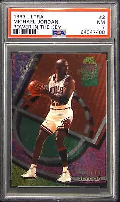 1993 Ultra Power In The Key Michael Jordan #2 PSA 7 • $149