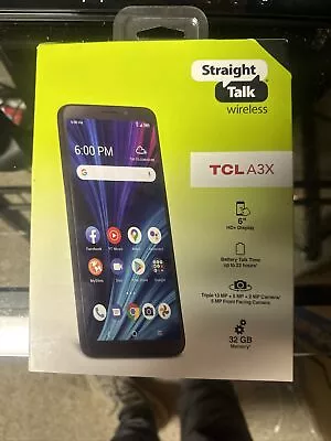 TCL A3X - 32GB - Black - Prepaid Smartphone (Straight Talk) • $24