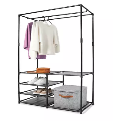 Open Wardrobe With Shelves Black • $55