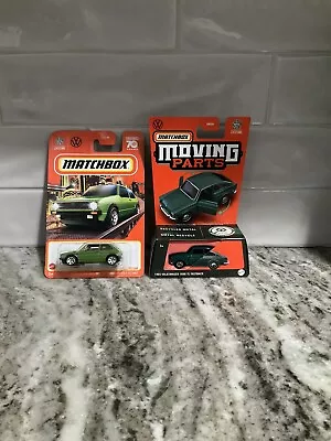 1965 Volkswagen 1600 TL Fastback Green Matchbox Moving Parts Case + Golf GTI MK1 • $13.95