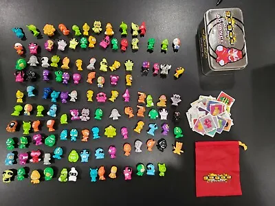 Gogos Crazy Bones Series 1 Lot 115 Gogos And 59 Stickers With Tin And Bag Mint • $40