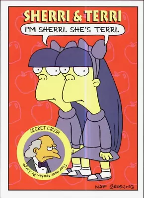 £3.75 • Buy 1994 Skybox The Simpsons Sherri And Terri #s12 Bongo Trading Card