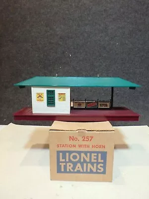 Nice Vintage Lionel Freight Train Station With Diesel Horn #257 W/ Original Box • $24.99