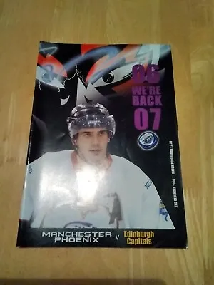 2006/7 Manchester Phoenix V Edinburgh Capitals Ice Hockey  • £0.99