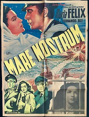 Maria Felix Mare Nostrum Mexican Movie Poster 1948 • $299.99