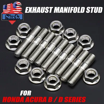 9 Exhaust Manifold Stud For Honda Acura ONLY Kit B/D Series Civic Integra V3 B18 • $12.99