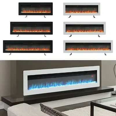 40 50 60  Electric Fireplace 9 Colors LED Fire Stove Wall Mount/Insert/Standing • £179.95