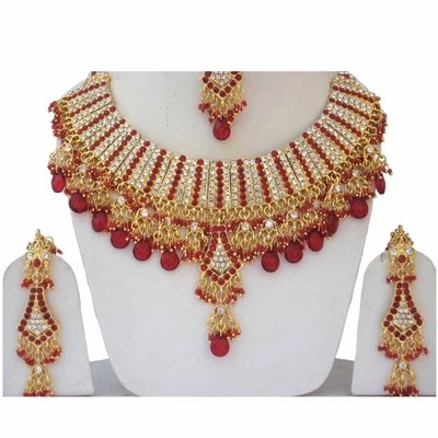 $50.39 • Buy Kundan Gold Plated Choker Necklace Set Bollywood Bridal Indian Fashion Jewelry