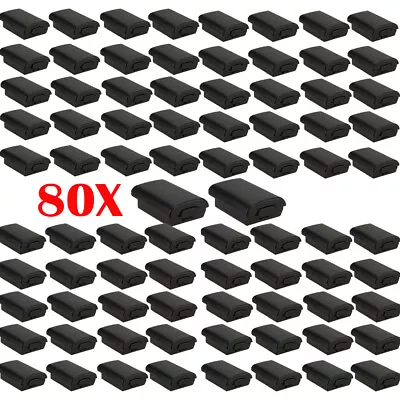 80X AA Battery Back Cover Case Shell Pack For Xbox 360 Wireless Controller Black • $45.97