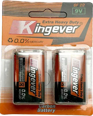 9V Carbon Batteries 6F 22 9 Volt Battery Value Lot 2 6 • $4.99