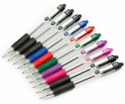 £3.95 • Buy ZEBRA Z-Grip Retractable Gel Ink Ball Point Pens Medium Mixed Colours PACK OF 10