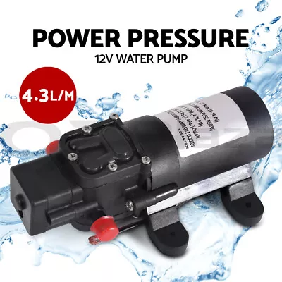 Water Pump 12V Pressure Shower Pump Caravan Camping Boat Car Garden 4.3LPM • $32.95