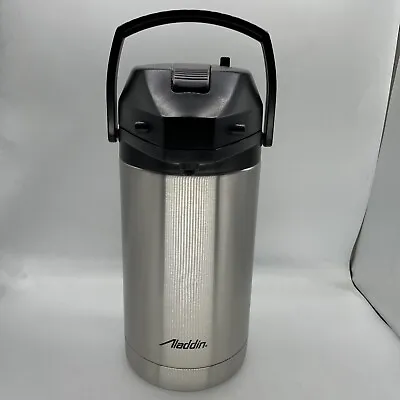 Aladdin Airport Coffee Dispenser With Pump Vacuum Stainless Steel Coffee Server • $15.95