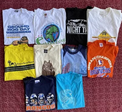 10 Vintage T Shirt Denim Lot Bundle Wholesale Mix Various Sizes And Tags 80s-Y2K • $70