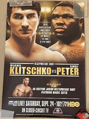 Klitschko Vs Peter Boxing Poster. 2005. Heavyweight + Miguel Cotto. 17.5 X 22.5 • $12