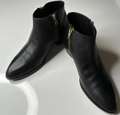 J. Crew Remi Double Zip Ankle Boots Leather Womens 8 Retail For 260$ • $99