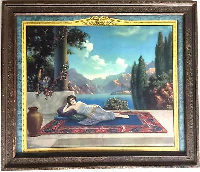 Art Deco Maiden - Flapper - Mediterranen Landscape  - R. Atkinson Fox • $92.95