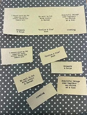 Printed Fabric Labels/Words Suitable For Use On Sewing Projects (sew On) • £3.50