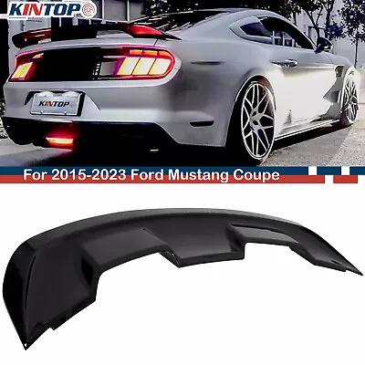 For 2015-2024 Ford Mustang Coupe GT Style Gloss Black Rear Trunk Spoiler Wing • $63.99