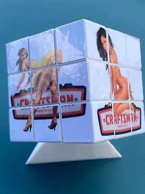 Craftsman Decorative Sexy Girl  Magic Cube Puzzle Mechanic Gift With Stand • $13.95