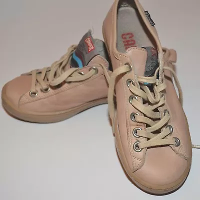 Camper Imar Blush Leather Trainers Sneakers Sailing Shoe Euro 36 Uk 3 Cost £130 • £65