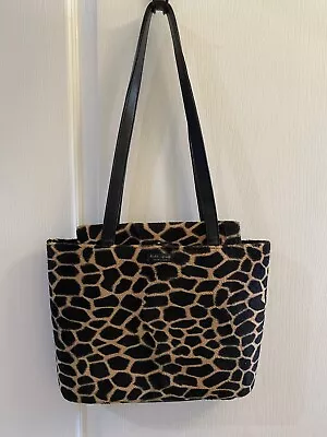 Vintage Kate Spade New York Faux Fur Leopard Print Handbag Purse • $29.99