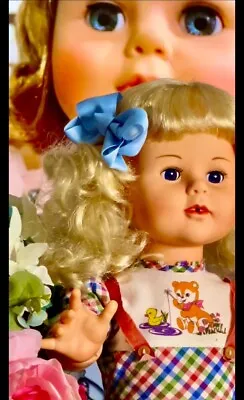 Estrela Kissy Doll 23” Platinum Hair 1960 All Original Twist Wrist Blows Kisses • $225