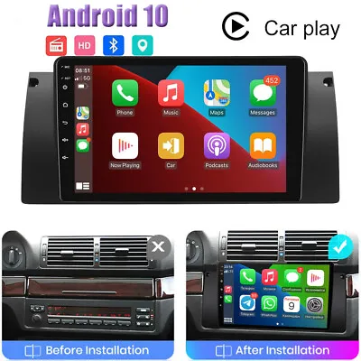 $159.99 • Buy For BMW E39 X5 E53 9  Android10 Auto CarPlay Radio Car GPS Stereo WiFi Navi 16GB