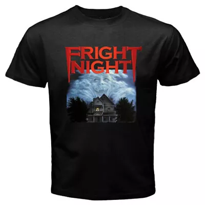 Fright Night Movie Logo Men's Black T-Shirt Size S-5XL • $20.98