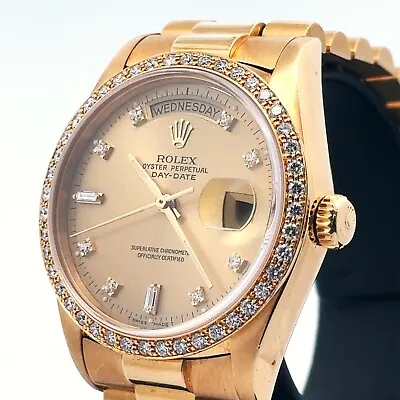 Pre-Owned Rolex Day Date Presidential 36mm 18k Yellow Gold Watch 18048 • $22500