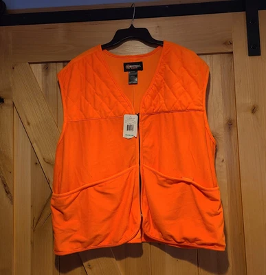 $22 • Buy New! Men's Vest 46-48 XL Blaze Orange Outfitters Ridge Sportswear Safety Hunting