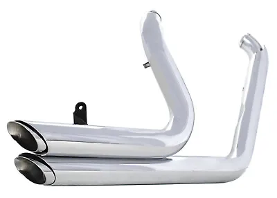 Chrome Staggered Shortshots Short Shots Exhaust Drag Pipes Harley Dyna FXD 06-17 • $219.95