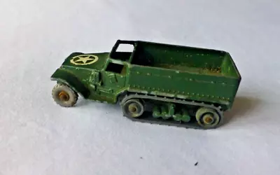 VINTAGE LESNEY MATCHBOX No 49 M3 MILITARY PERSONNEL CARRIER  WITH TRACKS • £12.99