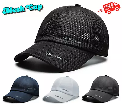 Summer Mesh Baseball Cap Adjustable Breathable Men's Women's Outdoor Dad Hat • $8.95